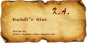 Kuchár Alex névjegykártya
