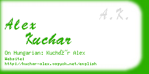 alex kuchar business card